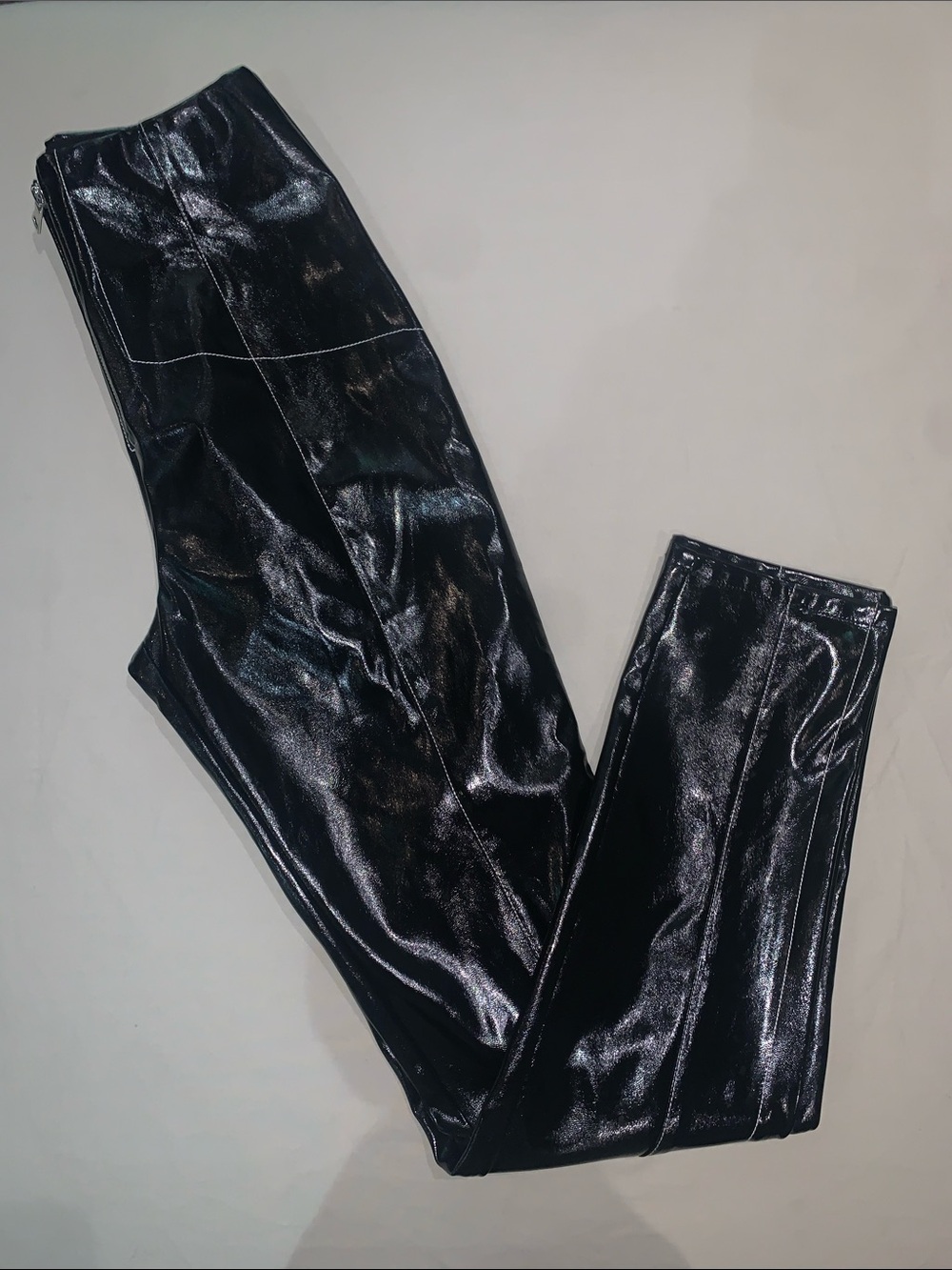 I.AM.GIA Shiny Black High-Shine Faux Leather Trousers